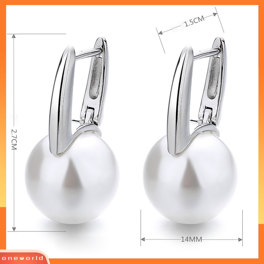 [EONE] 1pasang Anting Wanita Elegan Minimalis Retro Hadiah Mulia Kecil Berkilau Tinggi Mutiara Imitasi Gadis Anting Perhiasan Aksesoris