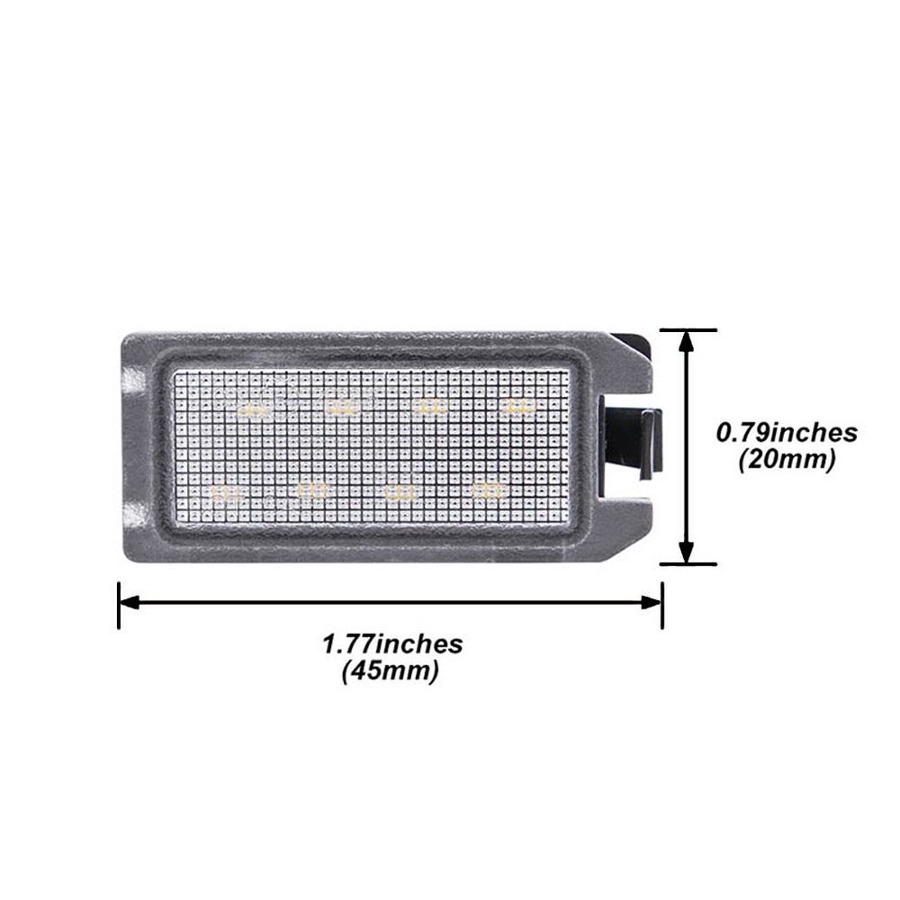 2pcs Lampu Plat Nomor LED Untuk Jeep Grand Cherokee Compass Patriot Untuk Maserati Levante Untuk Fiat500Untuk Dodge Viper