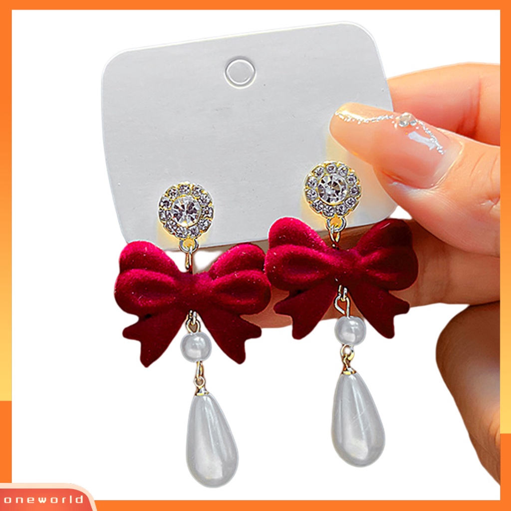 [EONE] 1pasang Anting Pejantan Motif Geometris Gaya Cina Temperamen Liontin Electroplating Dekorasi Fashion Item Merah Meriah Anting Perempuan Aksesoris Pakaian