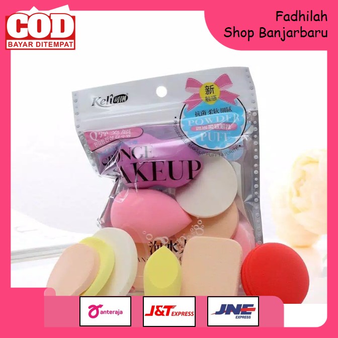 SPONS MAKE UP 1 SET ISI 6 PCS / SPONS FOUNDATION PEMBERSIH / MAKE UP | FADHILAH SHOP BJB