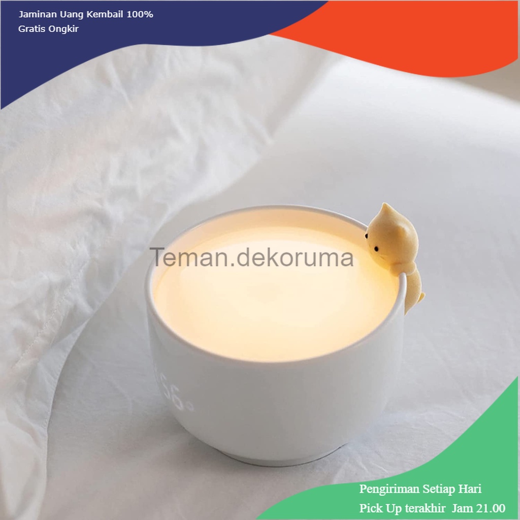 TD - RTG NUZYZ Jam Alarm Digital Mangkuk Kucing LED Night Light USB 1500mAh - 217