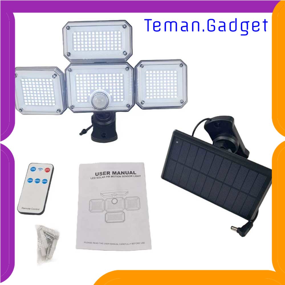 TG - LMP KIWONG Lampu Dinding Solar Sensor Gerak Outdoor Waterproof Cool White - KW-007