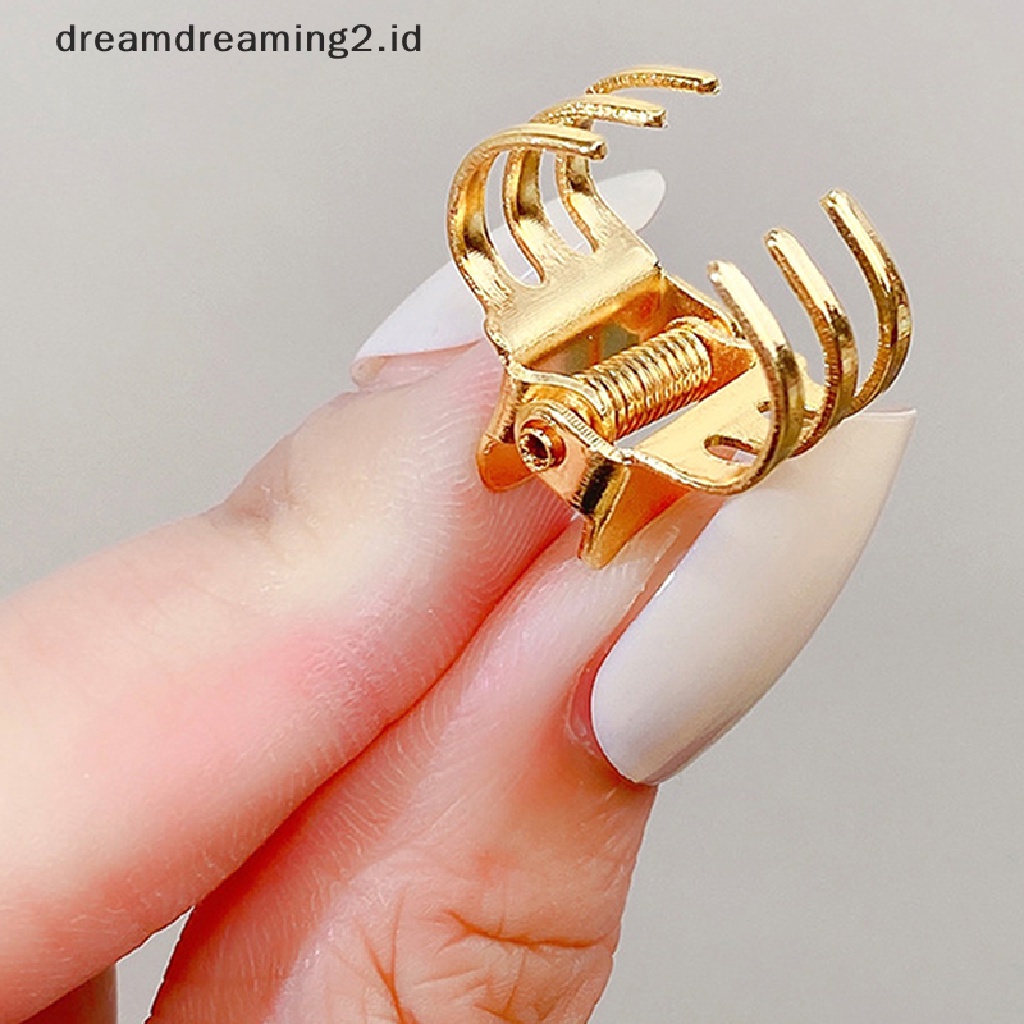 (dream) 5pcs Vintage Logam Kecil Cakar Rambut Manis Klip Rambut Mini Fashion Tahan Lama Styling Aksesoris Rambut Untuk Wanita Kecantikan Aksesori Klasik Clamp Jaw Claw Clip//