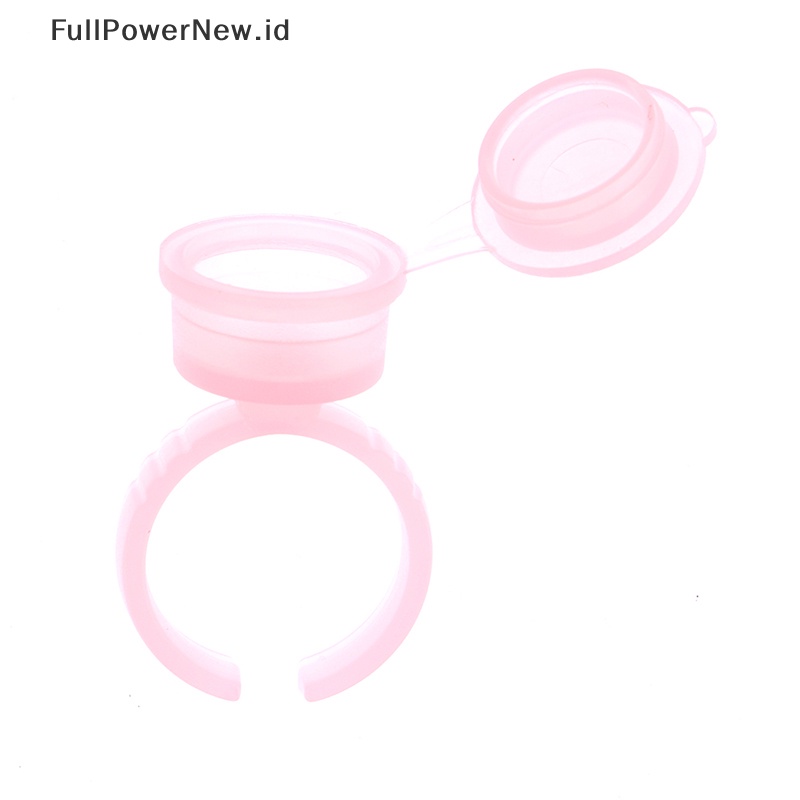 Power 10Pcs Palet Cincin Holder Lem Sekali Pakai Untuk Eyelash Extension Tattoo Pigment ID