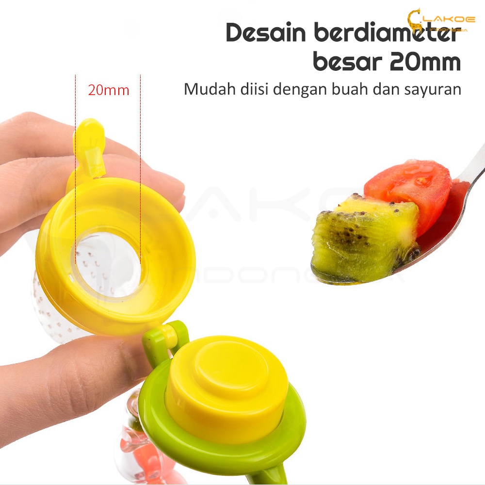 Lakoe Empeng Dot Buah Anak Bayi/Fruit Feeder Rattle Teether/Kompeng Pacifier Gigitan Bayi