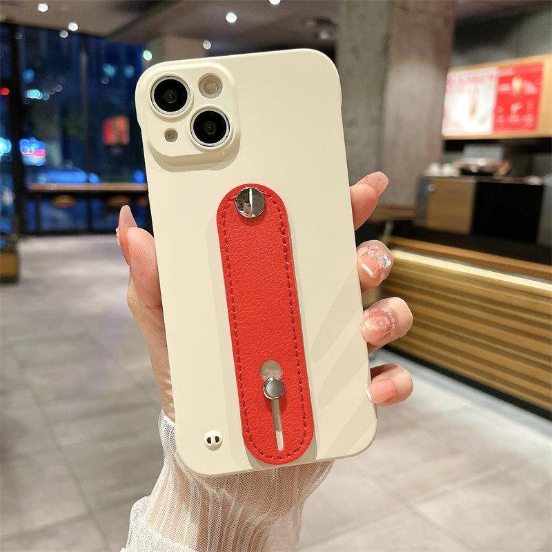 IPHONE Strap Pergelangan Tangan Bentuk Persegi Bahan Silikon Cair Casing Ponsel Untuk Iphone14 13 12 Pro MAX Plus Warna Permen Bumper Lembut Penutup Belakang Untuk Iphone11