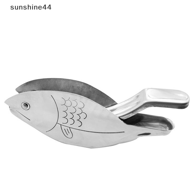 Sunshine Perasan Lemon Stainless Steel Bentuk Ikan Lemon Juicer Alat Peras Jeruk Nipis Manual ID