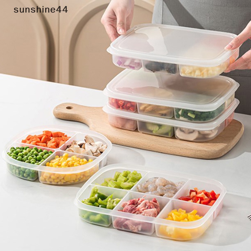 Sunshine Kotak Penyimpanan Buah Makanan Portable Kompartemen Kulkas Freezer Organizers ID