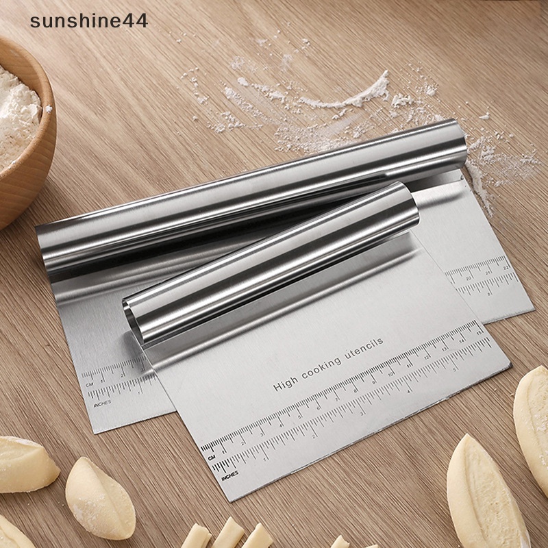 Sunshine Alat Pemotong Scraper Adonan Kue Stainless Steel Baking Cake Pengikis Adonan Masak ID