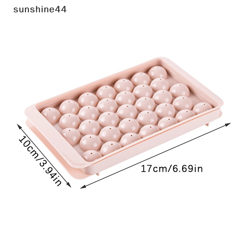 Sunshine 1Pc Nampan Es Batu Bulat 3D Dengan Tutup Bahan Plastik Diamond Spherical Style Ice Mold ID