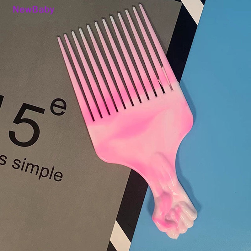 Newbaby Sikat Gigi Lebar Pick Comb Garpu Hairbrush Insert Comb Alat Styling Rambut Plastik ID