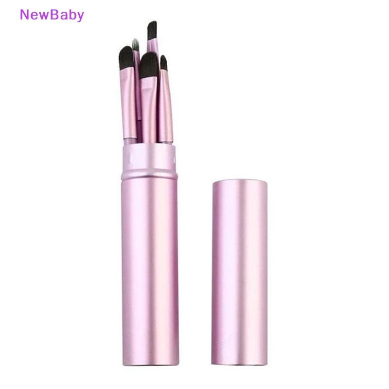 Newbaby Kuas Makeup Travel Portable Tabung Aluminium Sikat Mata Mini Brush Makeup Set ID