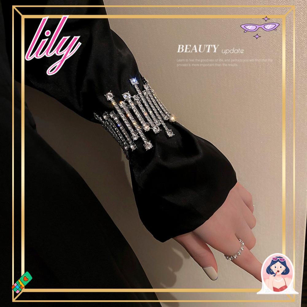 Lily Penuh Berlian Imitasi Gelang Fashion Pesta Shiny Perhiasan Hadiah