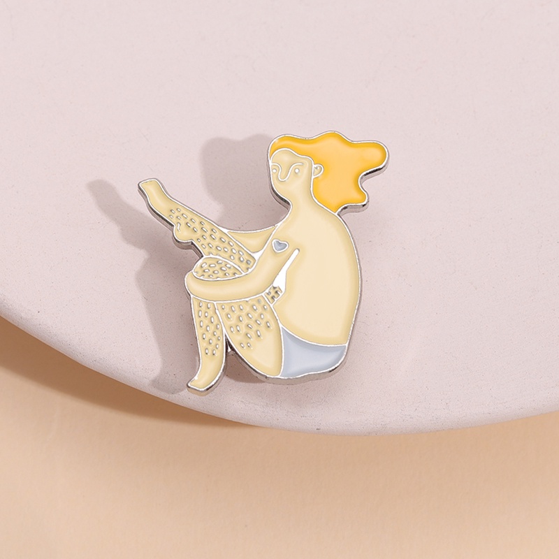 Feminist Enamel Pin Gadis Dengan Kaki Bros Kerah Lencana Feminisme Perhiasan Hadiah Untuk Teman Anak