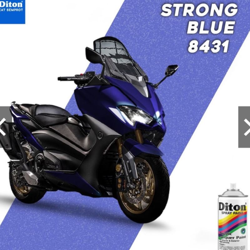 SOLID COLOURS DITON Spray Paint Acrylic Lacquer Paint Pilox Pilok Cat Semprot - 8431 STRONG BLUE / BIRU GELAP (300cc / 300ml)