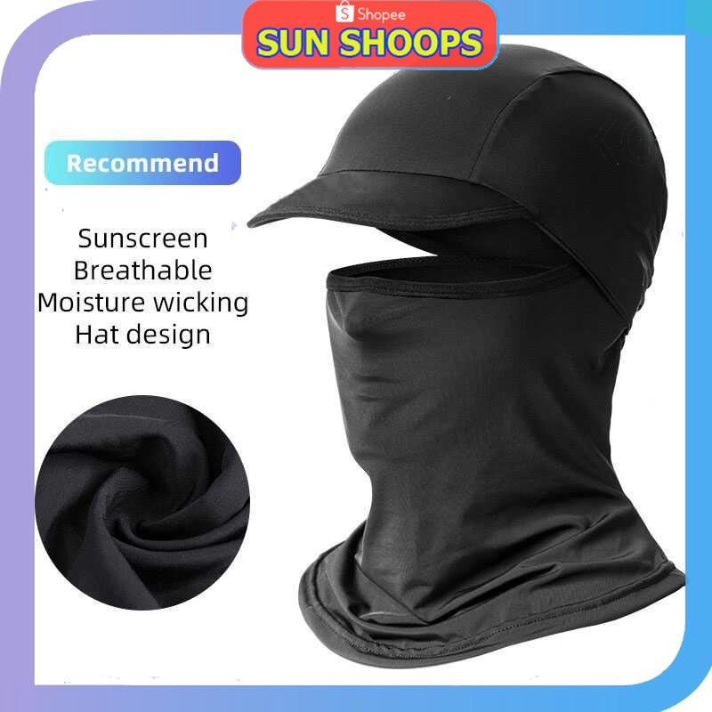 SUN SHOOPS - ROCKBROS Masker Topi Sepeda Full Face Cycling Cap Anti UV Hat - LF7357