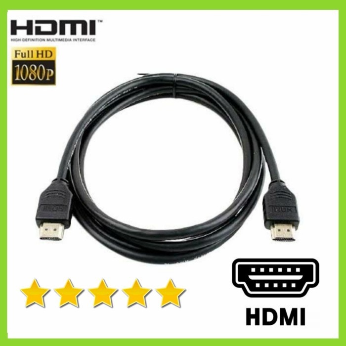 HDMI 1.5M HITAM POLOS HDMI TO HDMI 1.5 m 1080P V1.4 3D HQ Termurah