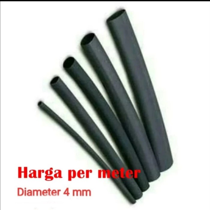 

SELONGSONG BAKAR 4MM / Selongsong Solasi Pembungku Pelindung Isolasi Bungku Bakar Kabel Listrik Tahan Panas Body Motor/ Heat Shrink