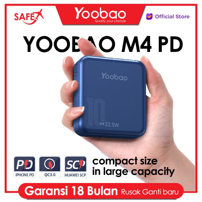 Powerbank 10000mAh PD20 - Yoobao M4 PD Powerbank 10.000 Super Compact