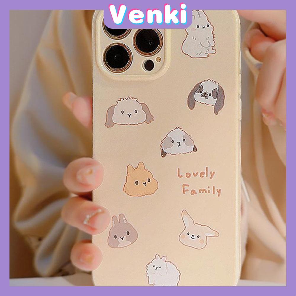 VENKI - For iPhone 11 iPhone Case Cream Glossy Soft Case TPU Shockproof Camera Cover Protection Cute Animals Compatible with iPhone 14 13 Pro max 12 Pro Max xr xs max 7Plus 8Plus