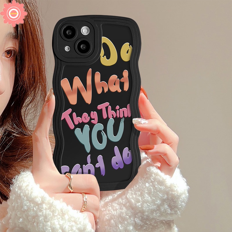 Case Untuk Redmi 12C A1 9C 9A 10C 10A 9T 9 10 A1+Redmi Note11 9s 8 10s 9 11s 11 10 Pro POCO M3 X3 NFC Pro Mi 11T Pro INS Trendy Merek Graffiti Huruf Lembut Tpu Bergelombang Sarung Sandaran Pinggir