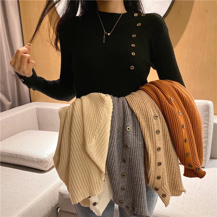 TELLY ➡️ BJ-040 Turtleneck Knit Long Sleeve Korean Style Import Premium New Release | Atasan Turtleneck Rajut Korean Style