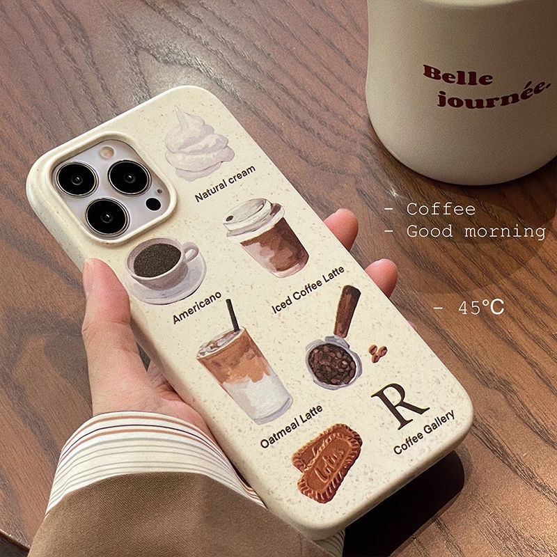 Cocok Untuk Iphone14 Pro Max iPhone Phone Case Ramah Lingkungan Degradable Phone Case Kamera Perlindungan Tahan Guncangan Kompatibel Dengan iPhone 13 13pro 13prm iPhone 11 7Plus 8Plus Xr XS 12 Pro Max Casing Ponsel