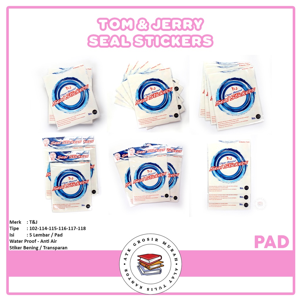 

TOM & JERRY - Sticker Seal Round - Sticker Segel Bulat - Pad