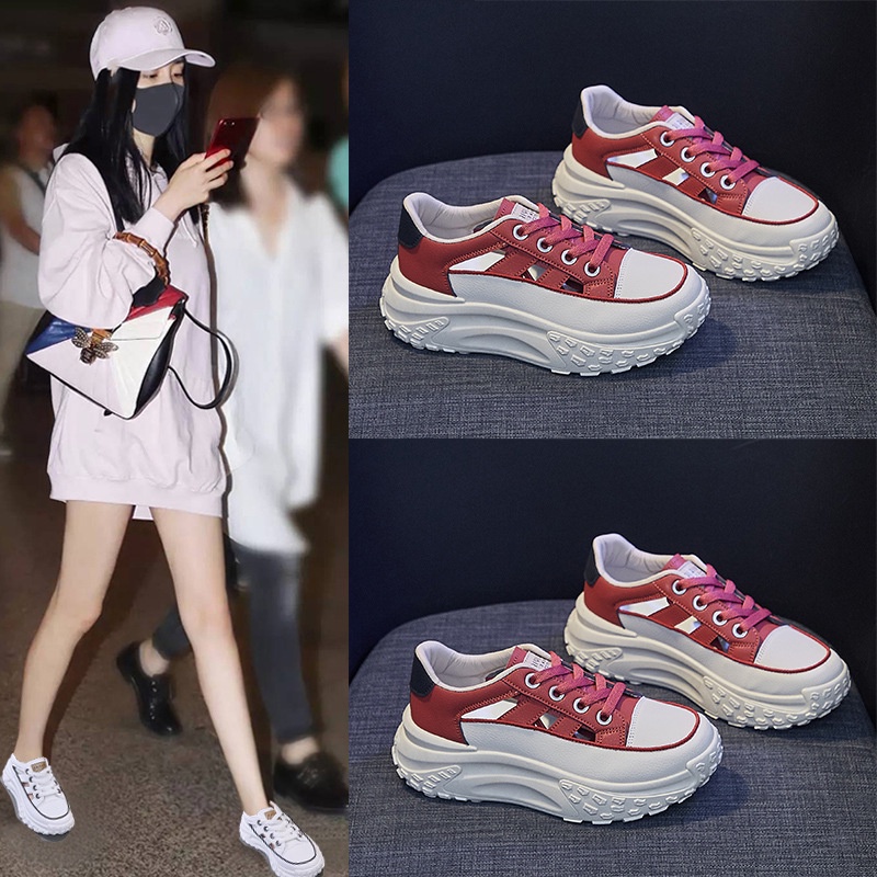 BS Sepatu Sneaker Wanita Import Korean style PU Kulit Premium 290