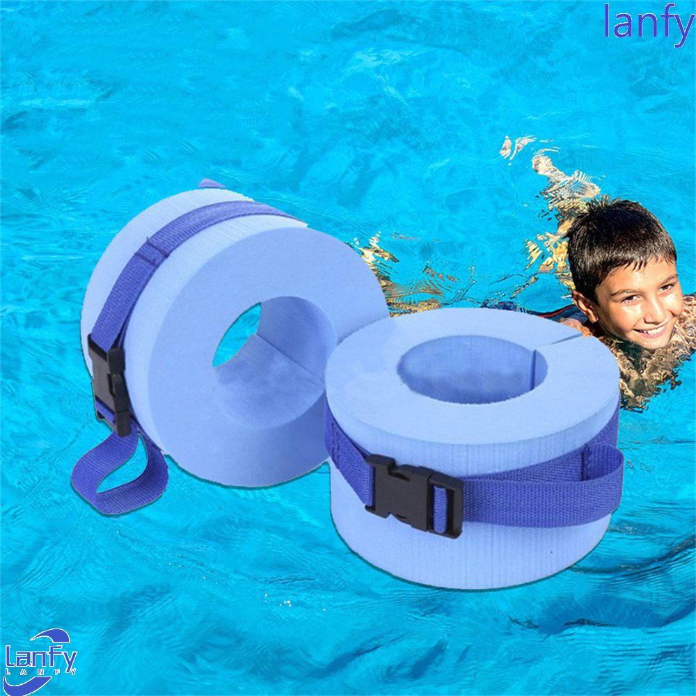 Lanfy Float Ring Water Sports Blue Wrist Untuk Pergelangan Kaki Untuk Bobot Renang Busa Lengan