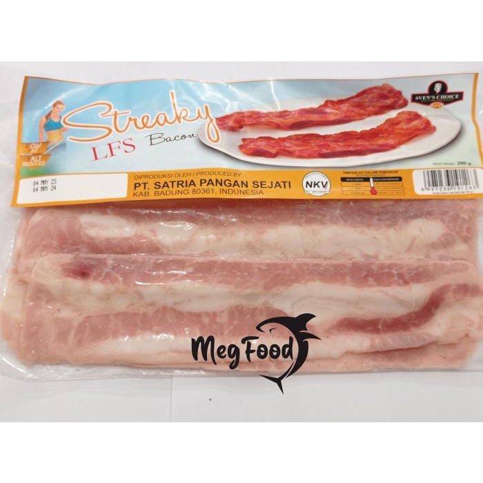 

Bacon Babi Sven's Choice Low Fat Salt LFS Streaky Bacon 250g