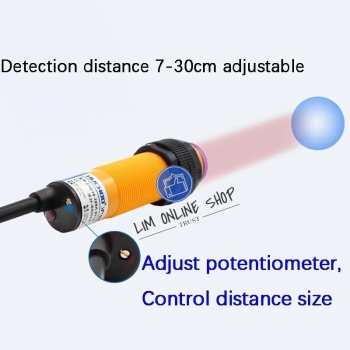 SENSOR PHOTOELECTRIC E3F-DS30Y2 NC Adjustable 30Cm AC 2 Wire