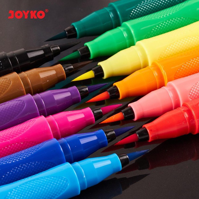 

Joyko Color Brush Pen CLP-08 12 Warna CLP08 Elastic Natural Pena Kuas