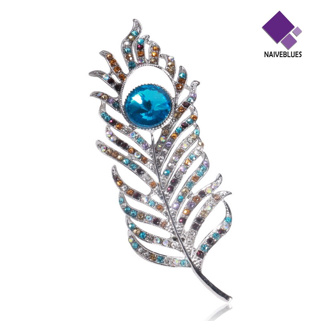 &lt; Naiveblues &gt; Bros Bergaya Elegan Berlian Imitasi Bulu Bros Jas Aksesoris Kostum