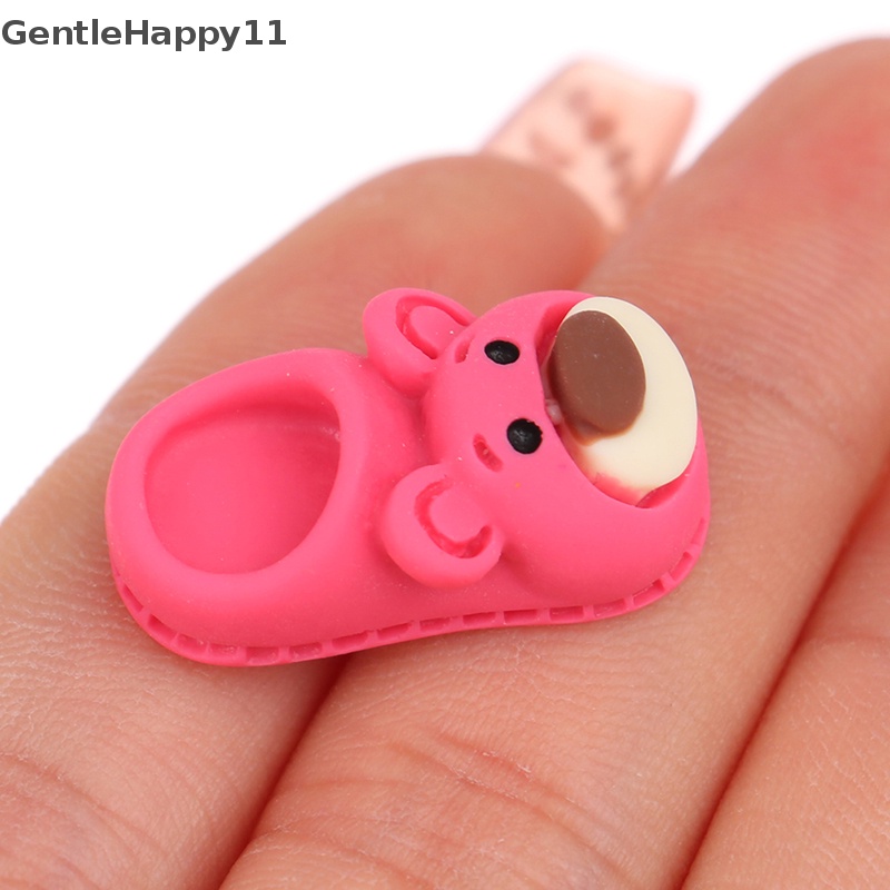 Gentlehappy 10Pcs 1: 12rumah Boneka Miniatur Kartun Sandal Model DIY Phone Case Aksesoris id