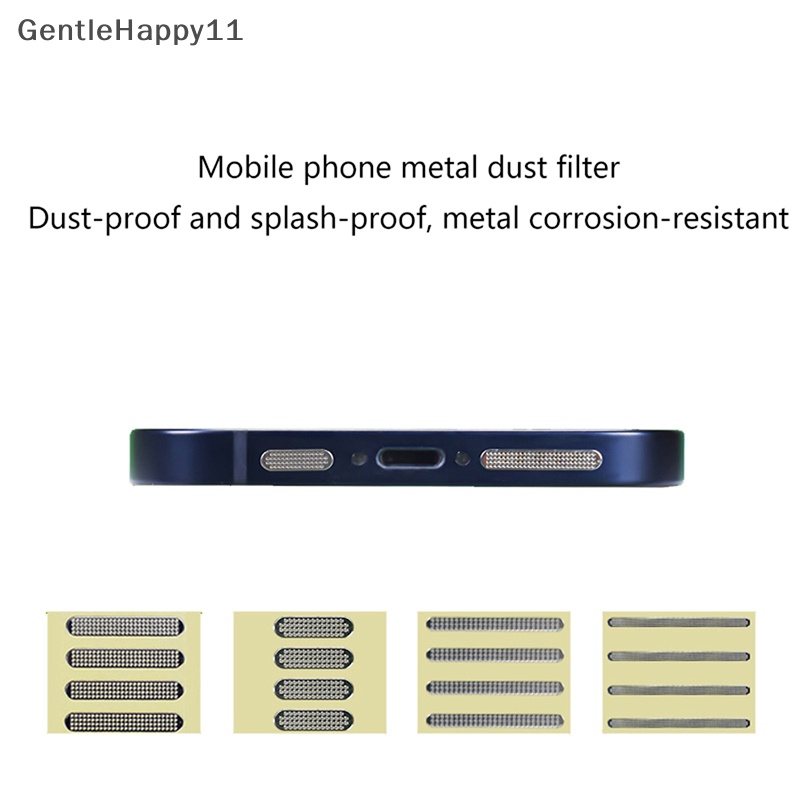 Gentlehappy 4Pcs Cover Pelindung Speaker Telepon Jaring1/1.6cm Perekat Debu Dustproof Stiker id