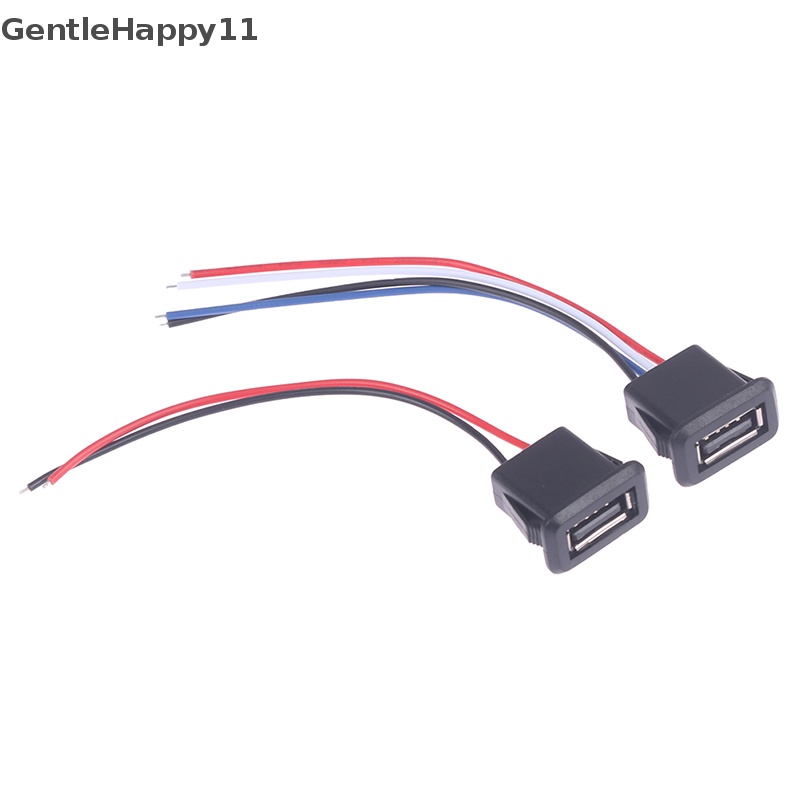 Gentlehappy USB2.0 Female Power Jack Charging Port Connector Dengan Kabel USB Charger Socket id