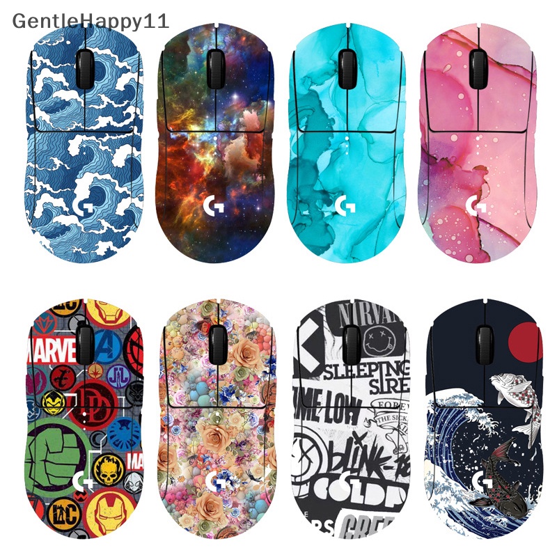 Gentlehappy Mouse Stiker Skin Dekorasi Anti-Abrasion Grip Tape Skateboard Handmade Stiker Anti-Slip Penyerap Keringat Untuk Logitech G PRO X SUPERLIGHT id