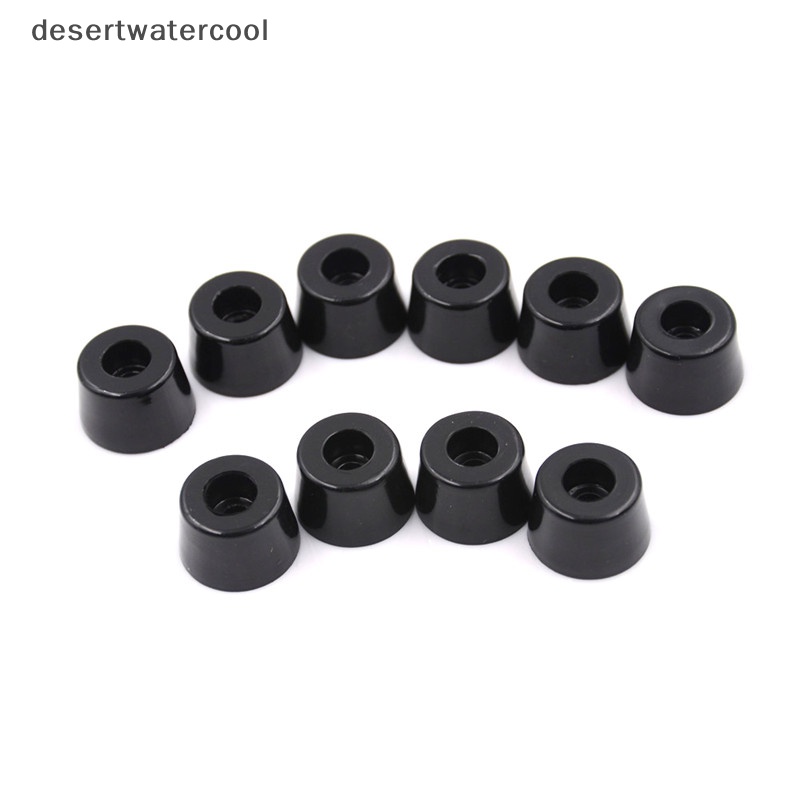 Deid 10pcs 21mm x 15mm Hitam Kerucut Recessed Rubber Feet Bumper Pads Martijn