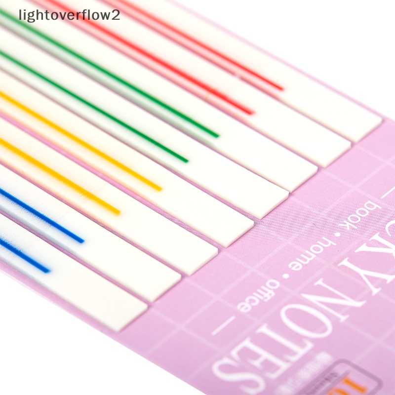 [lightoverflow2] 60pcs Macaroon Color Horizontal Line Stiker Transparan Neon Indeks Tab Bendera Sticky Note Stationery Anak Hadiah Perlengkapan Kantor Sekolah [ID]