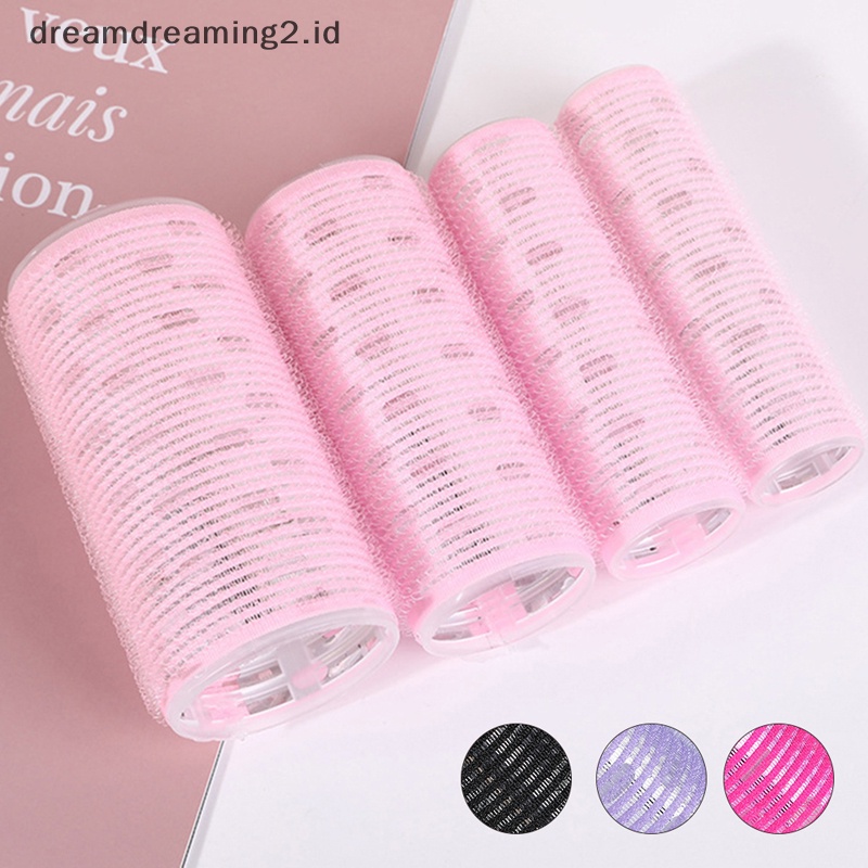 (drea) 4size Rol Rambut Hair Curlers Lazy Curler Hair Roller Dengan Lembaran Aluminium//