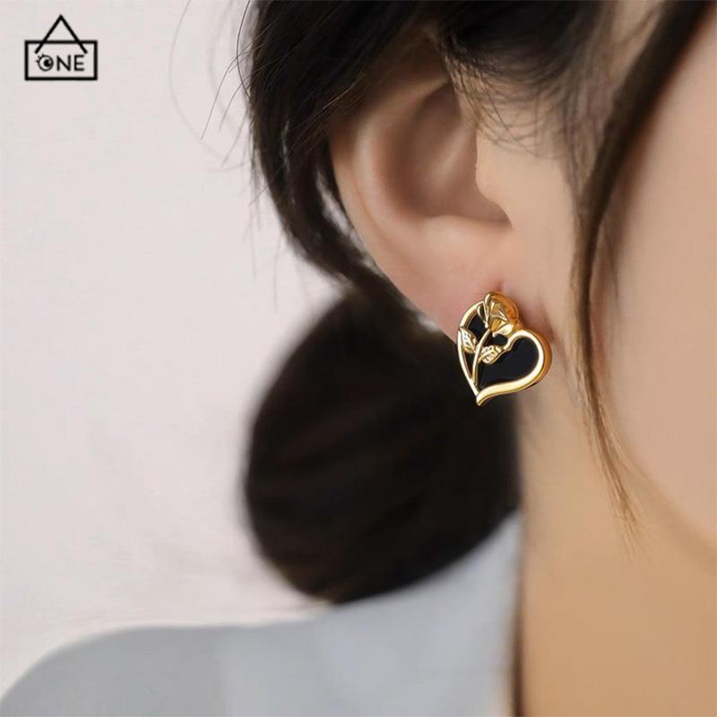 COD❤️Anting S925 Korea anting bunga cinta  anting gaya Prancis untuk wanita-A.one