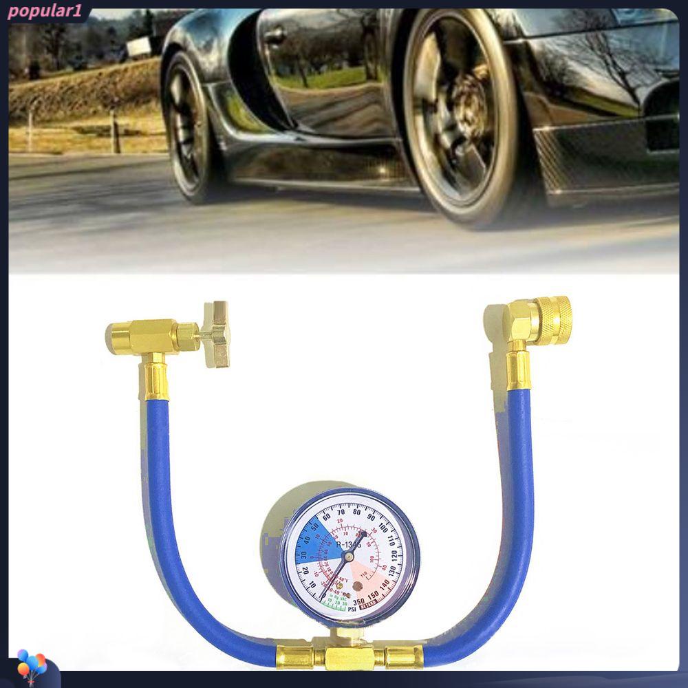 Populer Selang Charge Refrigerant Universal A/C Recharge Measuring Kit Aksesoris Mobil Suku Cadang Pengganti Otomatis Dengan Pengukur
