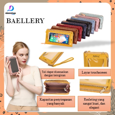 Tas Selempang Wanita Import Dompet Hp Pocket Touch Screen Transparant Slingbag Multifungsi