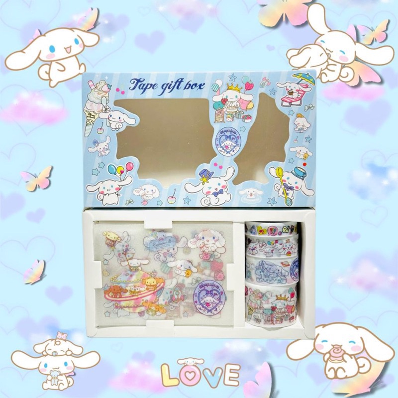 Stiker Tape Gift box Sanrio Waterproof Glitter Sanrio Washitape sticker set