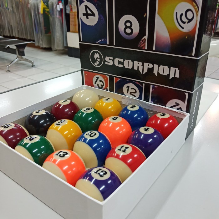 BOLA BILLIARD BILIAR BILYAR BILLIAR BILIARD 2 1/4 BESAR + GACO 1 SET