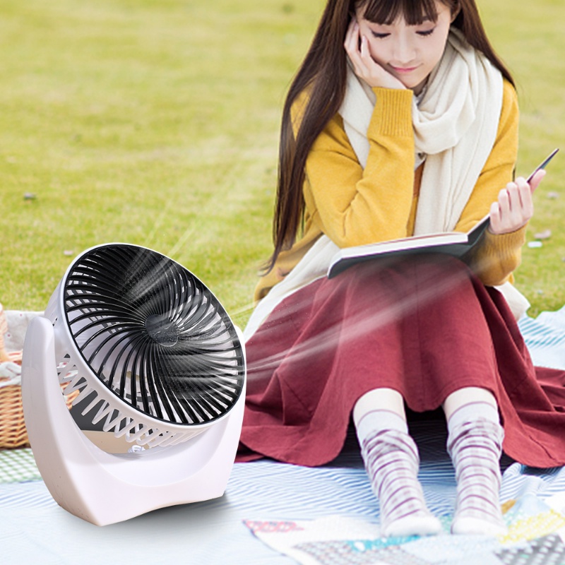 Usb Rechargeable Alat Listrik Kipas Mini Yang Dapat Diputar/Multi-speed Adjustable Desktop Fan Kantor Angin Kencang Silent Cooler