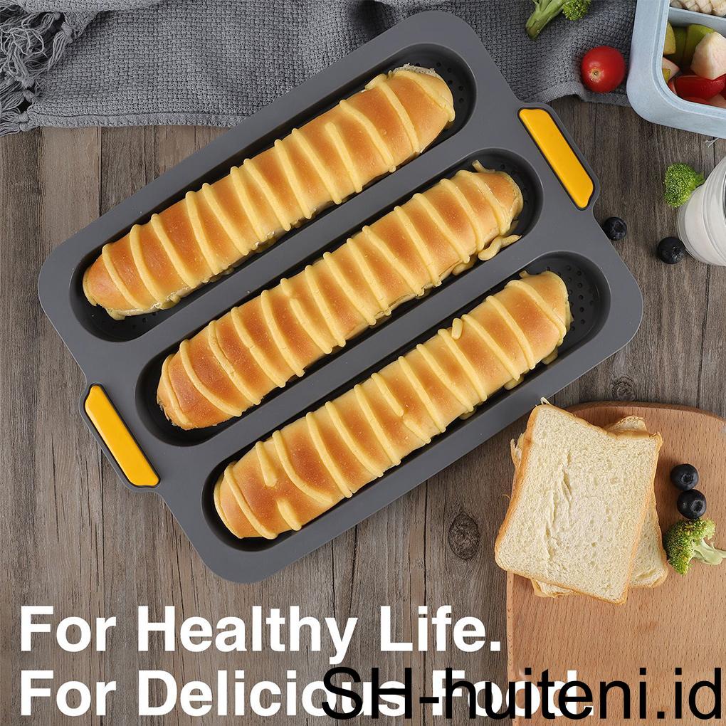 3pcs/set Loyang Cetakan Silikon Cetakan Roti Anti Lengket Loaf Baking Mold Alat Dapur