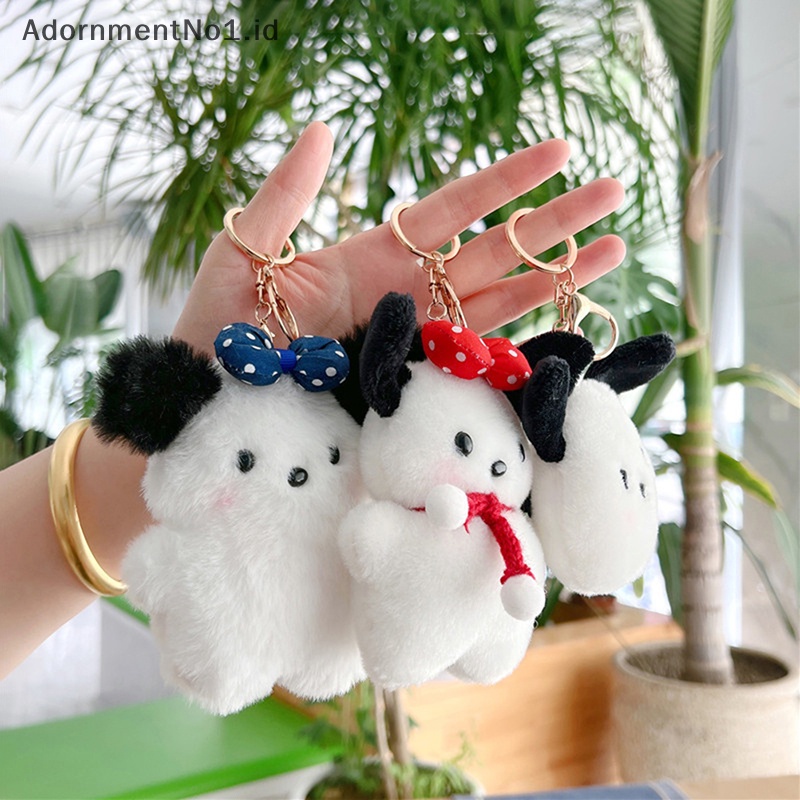 [AdornmentNo1] Tokoh Anime Kawaii Pochacco Plushie Boneka Liontin Gantungan Kunci Kartun Lucu Boneka Binatang Lembut Mainan Mewah Gantungan Kunci [ID]