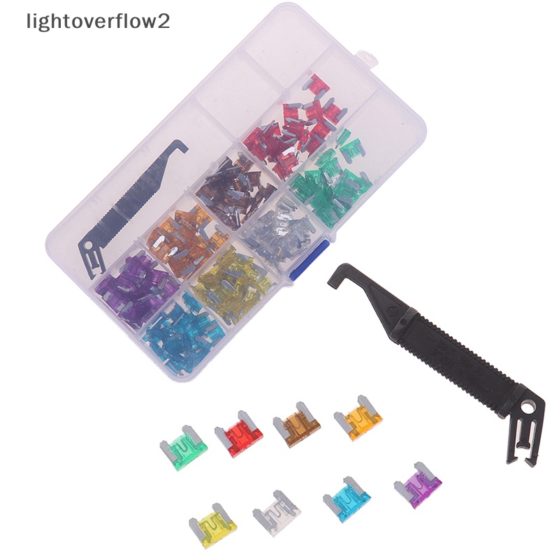 [lightoverflow2] 100x micro auto Mobil low profile mini blade fuse kit 3A5A7.5A10A15A 20A25A30A [ID]